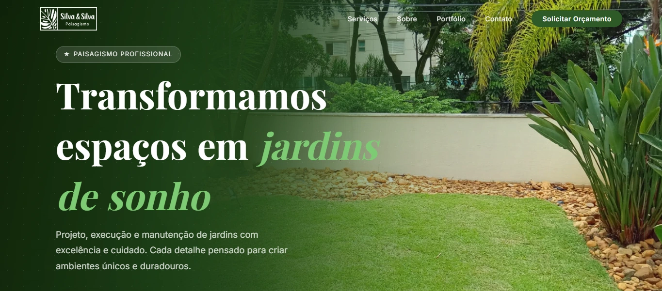 Preview do projeto Silva e Silva Paisagismo